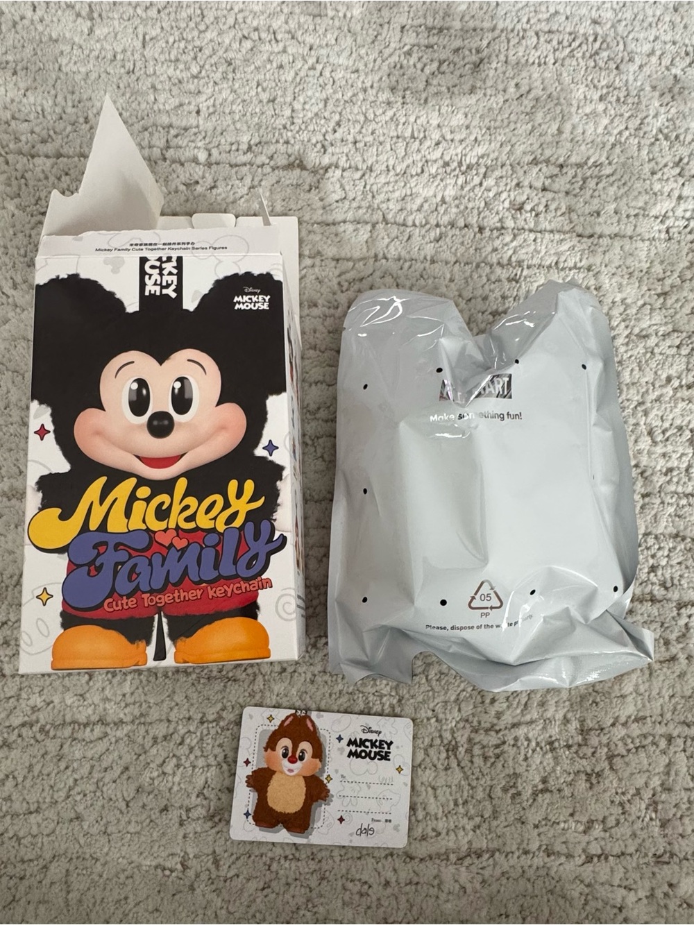 Popmart DISNEY DALE Mickey Plush Keychain OPEN BOX